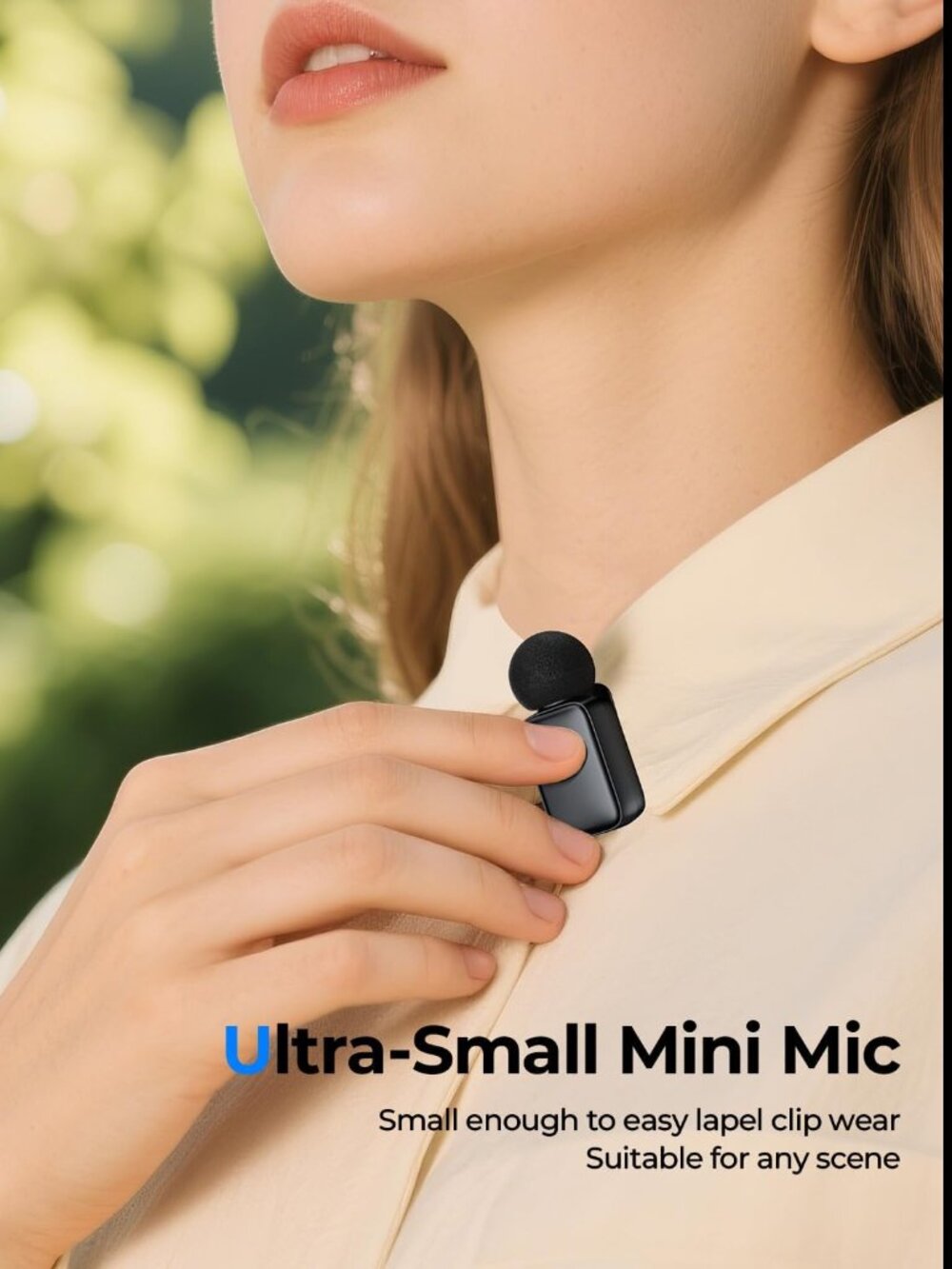 Mini Wireless Lavalier Mic iPhone/Android/Tablet/PC with Lightning/USB-C Plug